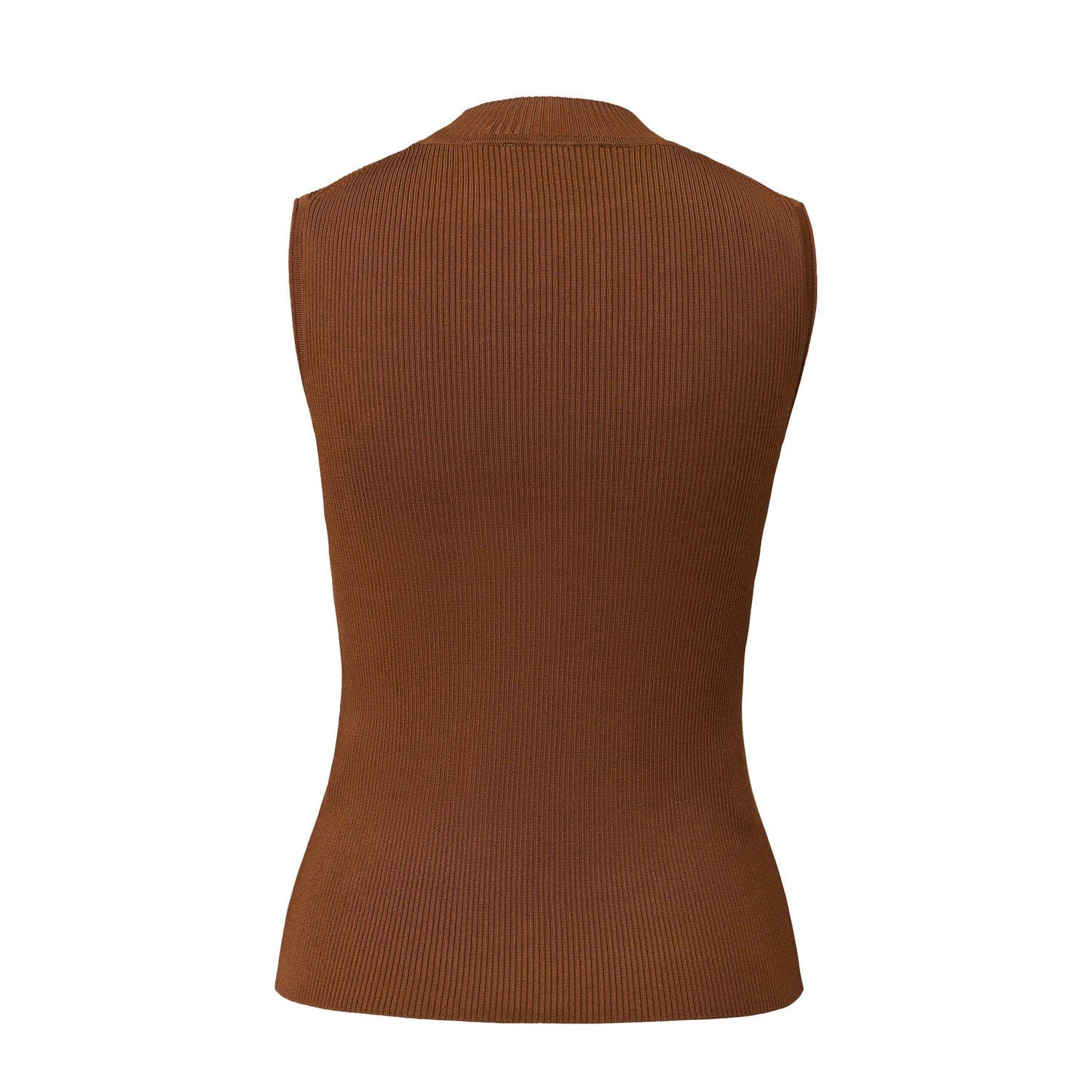 comma top bruin rib gebreid