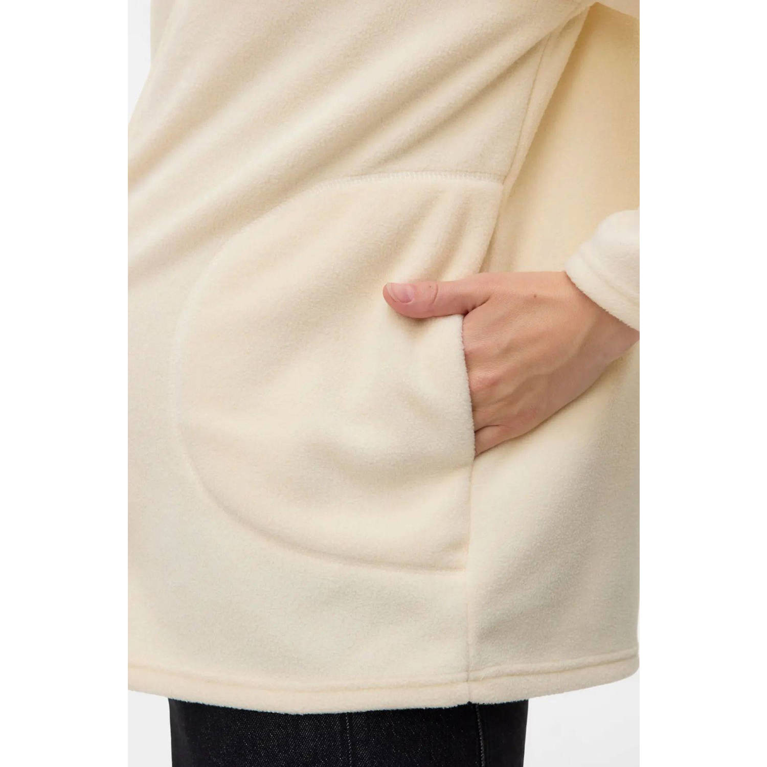 MAMALICIOUS fleece zwangerschaps- en voedings fleecetrui ecru