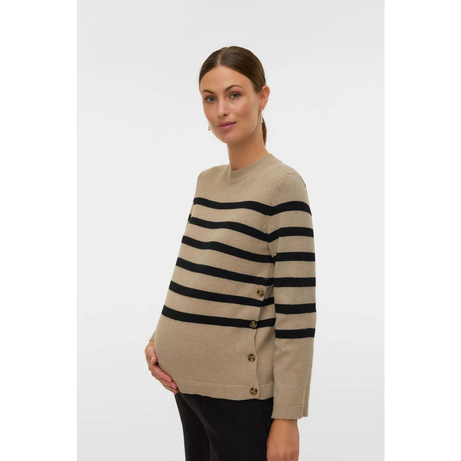 MAMALICIOUS zwangerschaps- en voedings trui beige gebreid