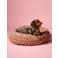 Dogguo Hondenmand rond RETRO-WAVE-ROUND-BED-BROWN/BEIGE-S