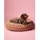 Dogguo Hondenmand rond RETRO-WAVE-ROUND-BED-BROWN/BEIGE-M