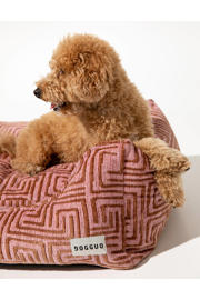 thumbnail: Dogguo Hondenmand MAZE-SOFA-PINK/BROWN-M (80X60X26 cm)