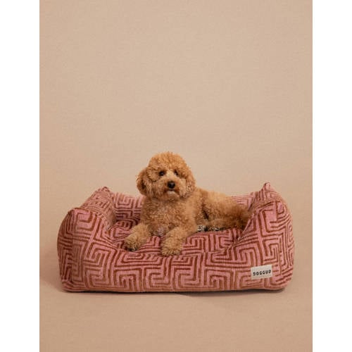 Dogguo Hondenmand MAZE-SOFA-PINK/BROWN-M (80X60X26 cm) afbeelding