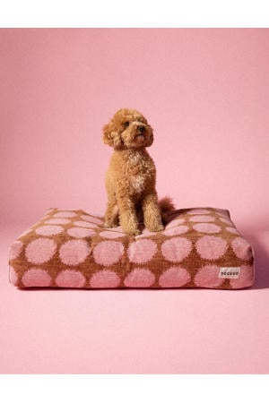 Hondenkussen DOT-BED-MOCHA/PINK-L (105X65X15 cm)