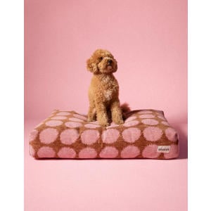 Hondenkussen DOT-BED-MOCHA/PINK-L (105X65X15 cm)
