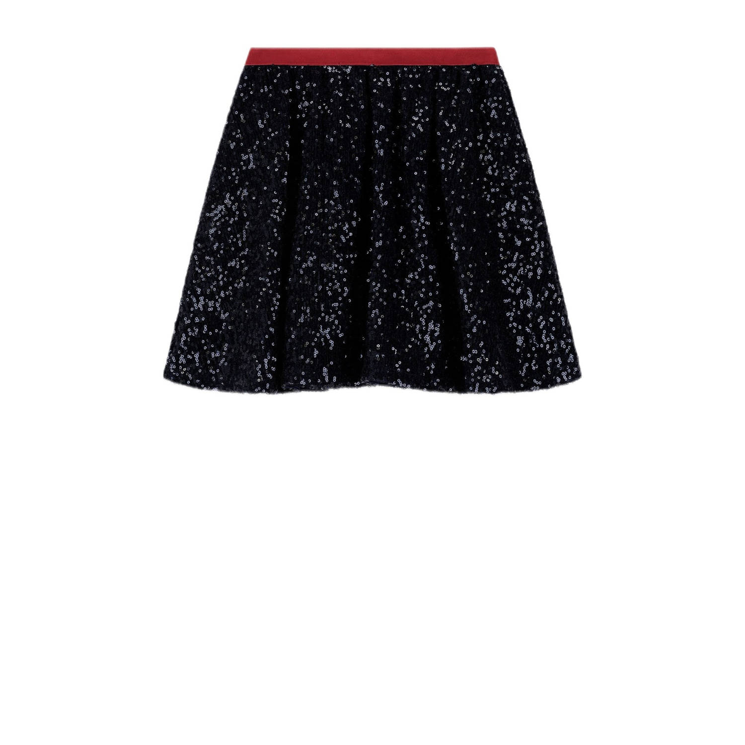 Sissy-Boy korte rok met pailletten donkerblauw