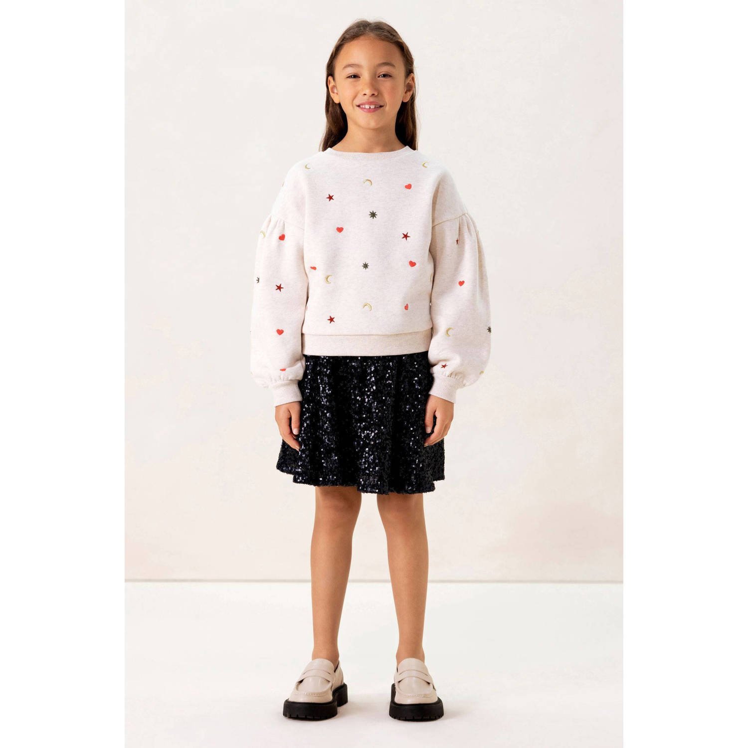 Sissy-Boy korte rok met pailletten donkerblauw