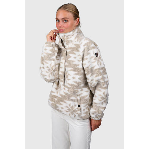 Brunotti fleece trui Powchou beige afbeelding