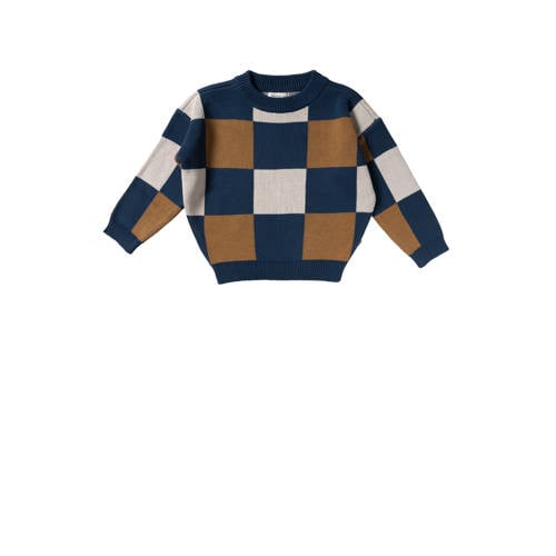 Your Wishes trui donkerblauw fijn gebreid afbeelding