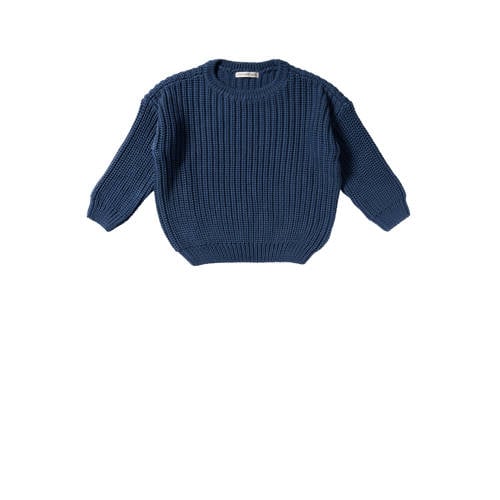 Your Wishes trui blauw grof gebreid afbeelding