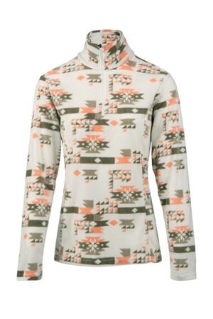 fleece skipully Misma beige/oranje/olijfgroen