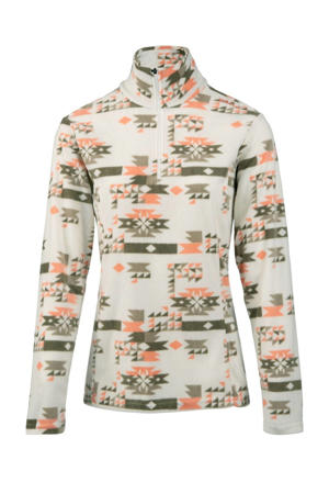 fleece skipully Misma beige/oranje/olijfgroen