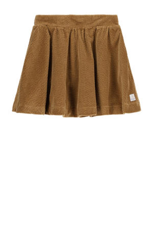 corduroy korte rok bruin