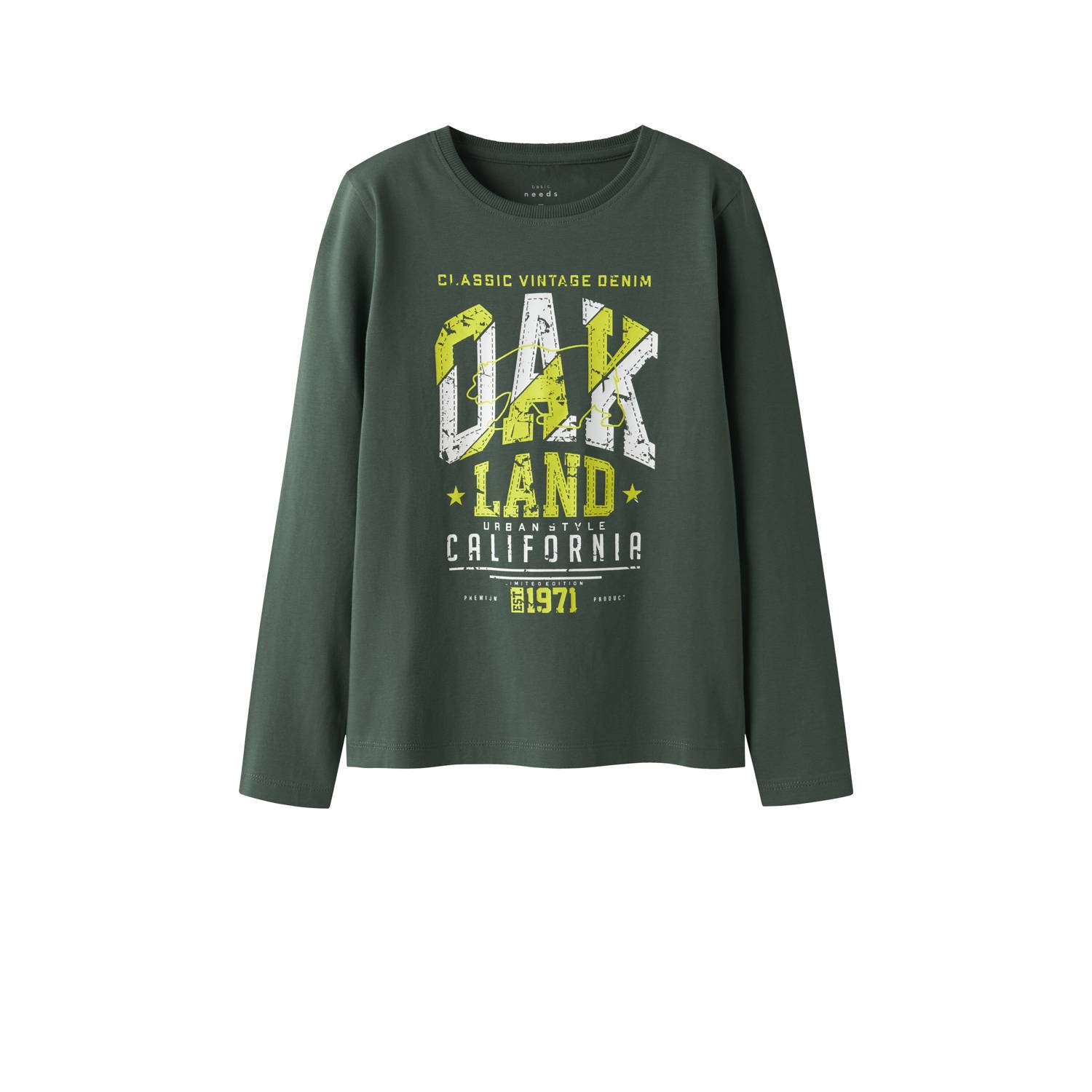 NAME IT KIDS longsleeve donkergroen