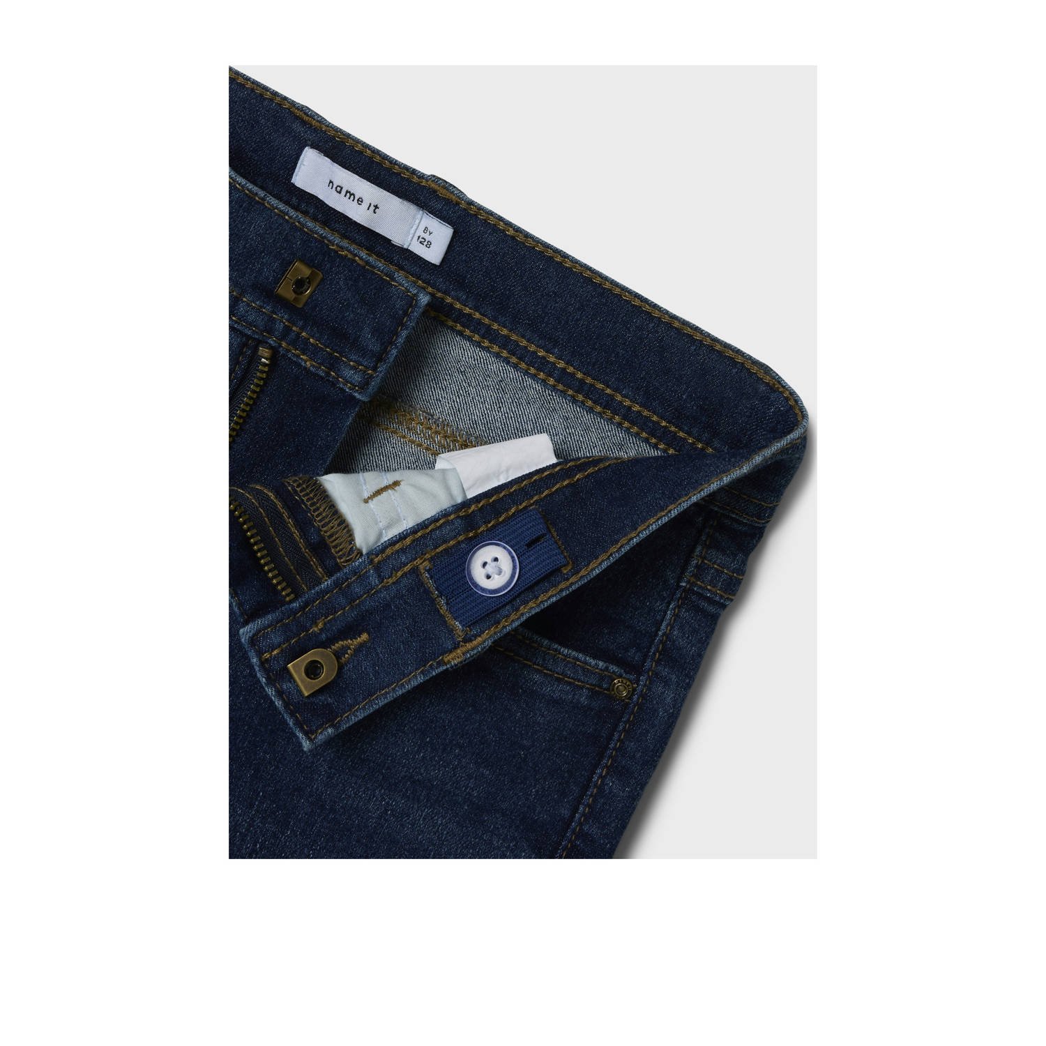 NAME IT KIDS slim fit jeans dark blue denim