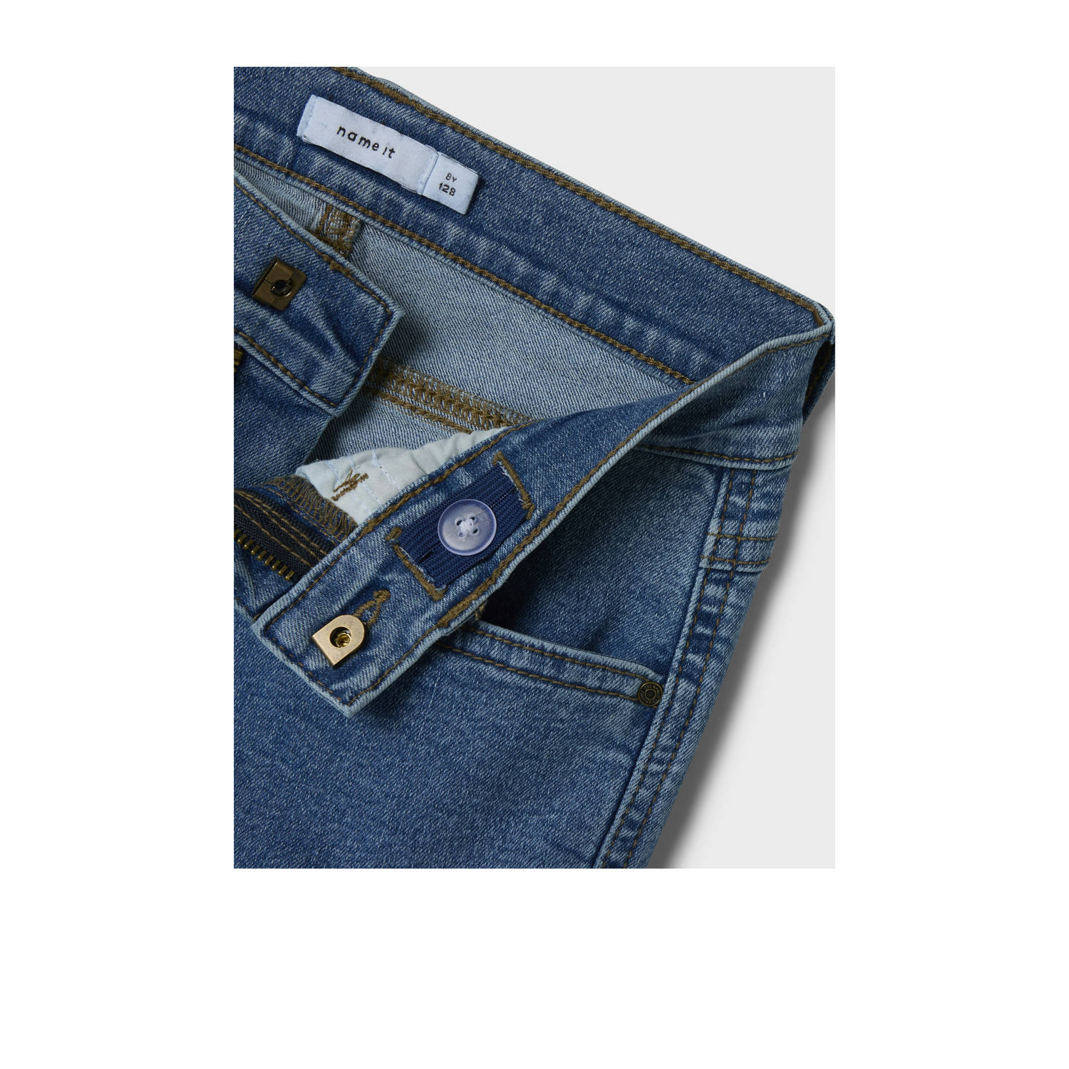 NAME IT KIDS wide leg jeans medium blue denim