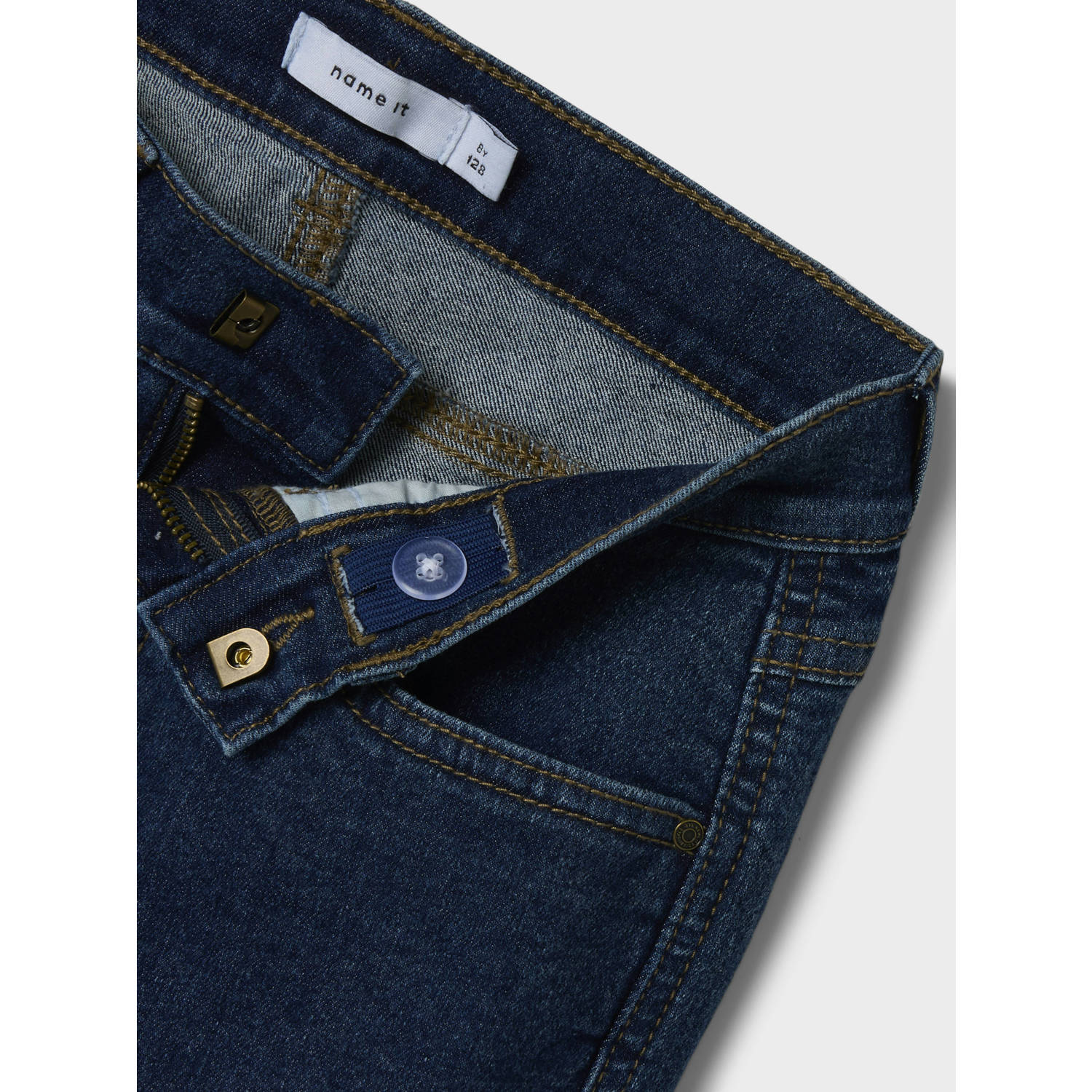 NAME IT KIDS wide leg jeans dark blue denim