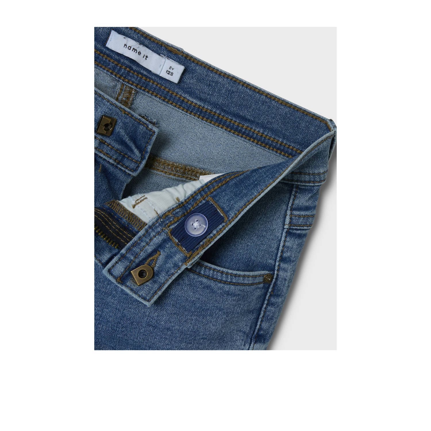 NAME IT KIDS straight leg jeans medium blue denim