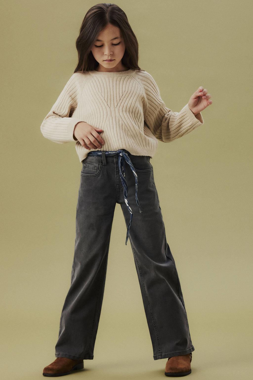 NAME IT KIDS wide leg jeans grey denim