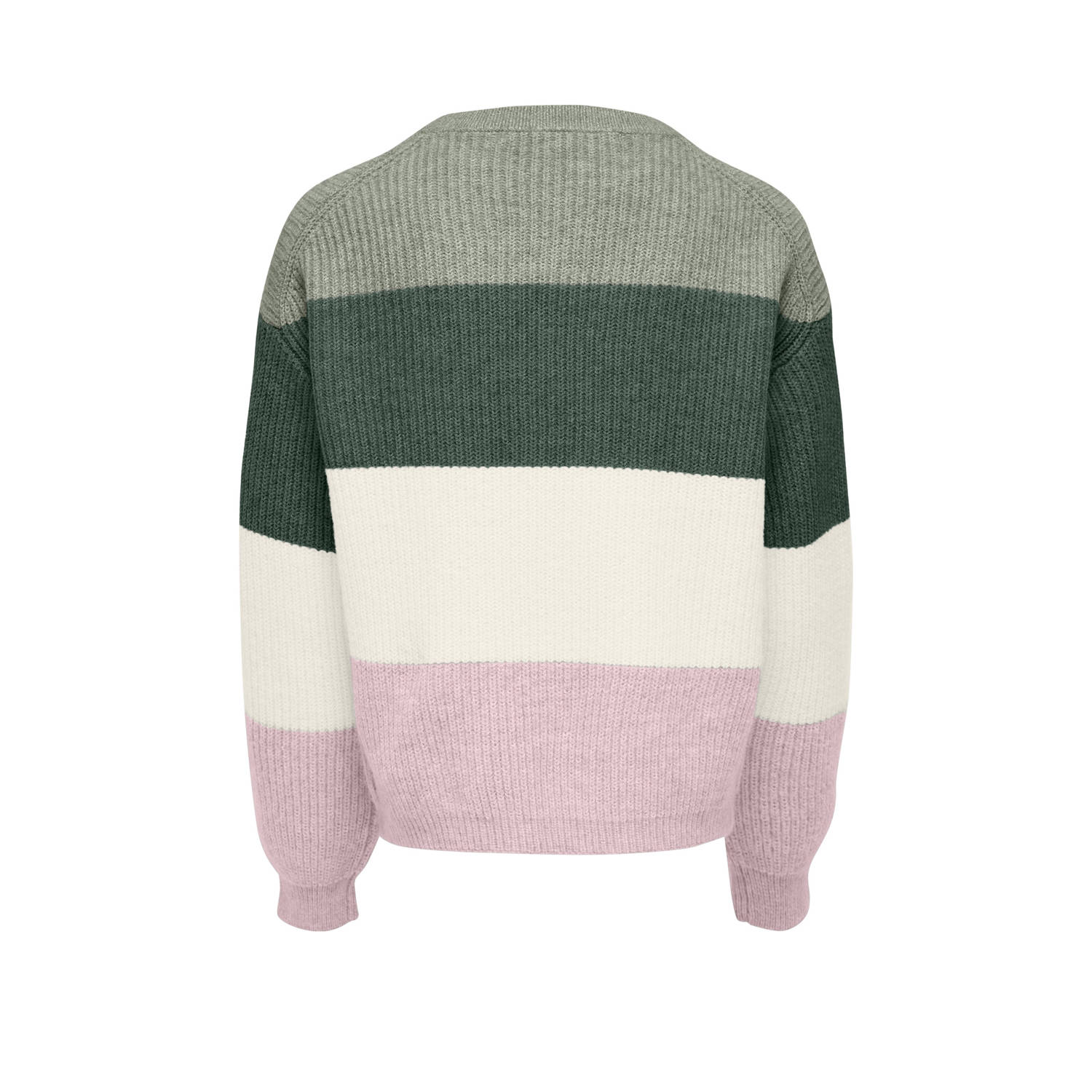 ONLY KIDS GIRL trui gebreid zachtgroen roze wit
