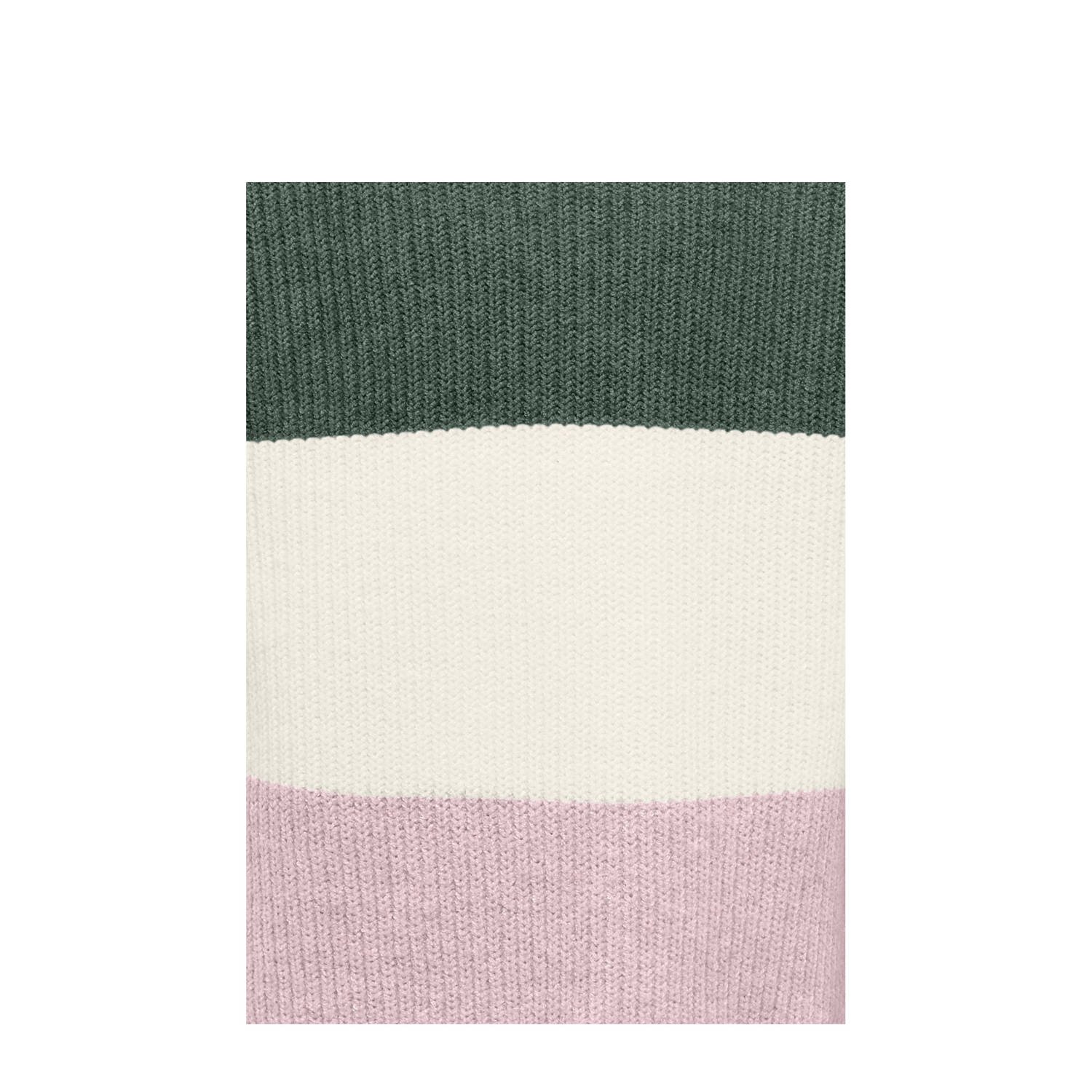ONLY KIDS GIRL trui gebreid zachtgroen roze wit