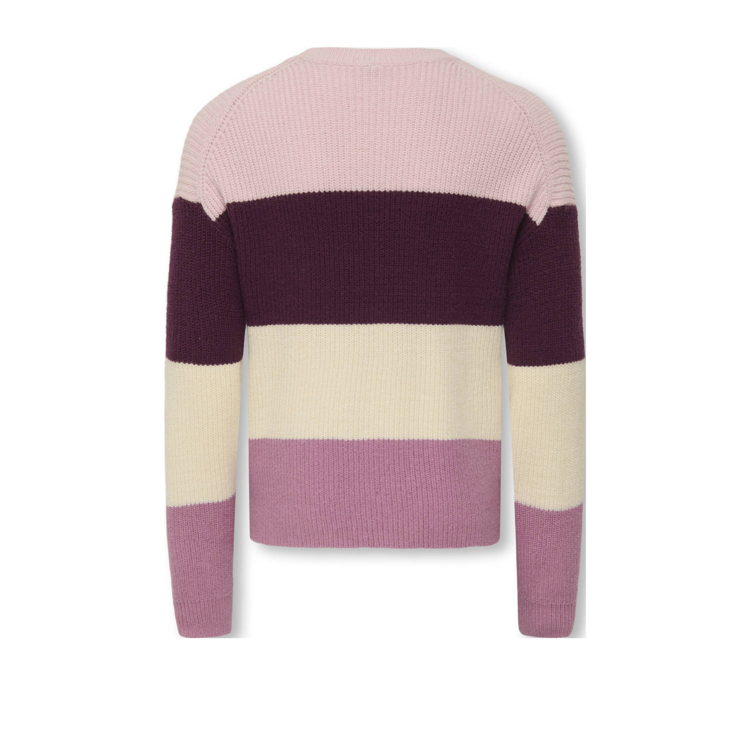 ONLY KIDS GIRL trui gebreid donkerrood roze ecru