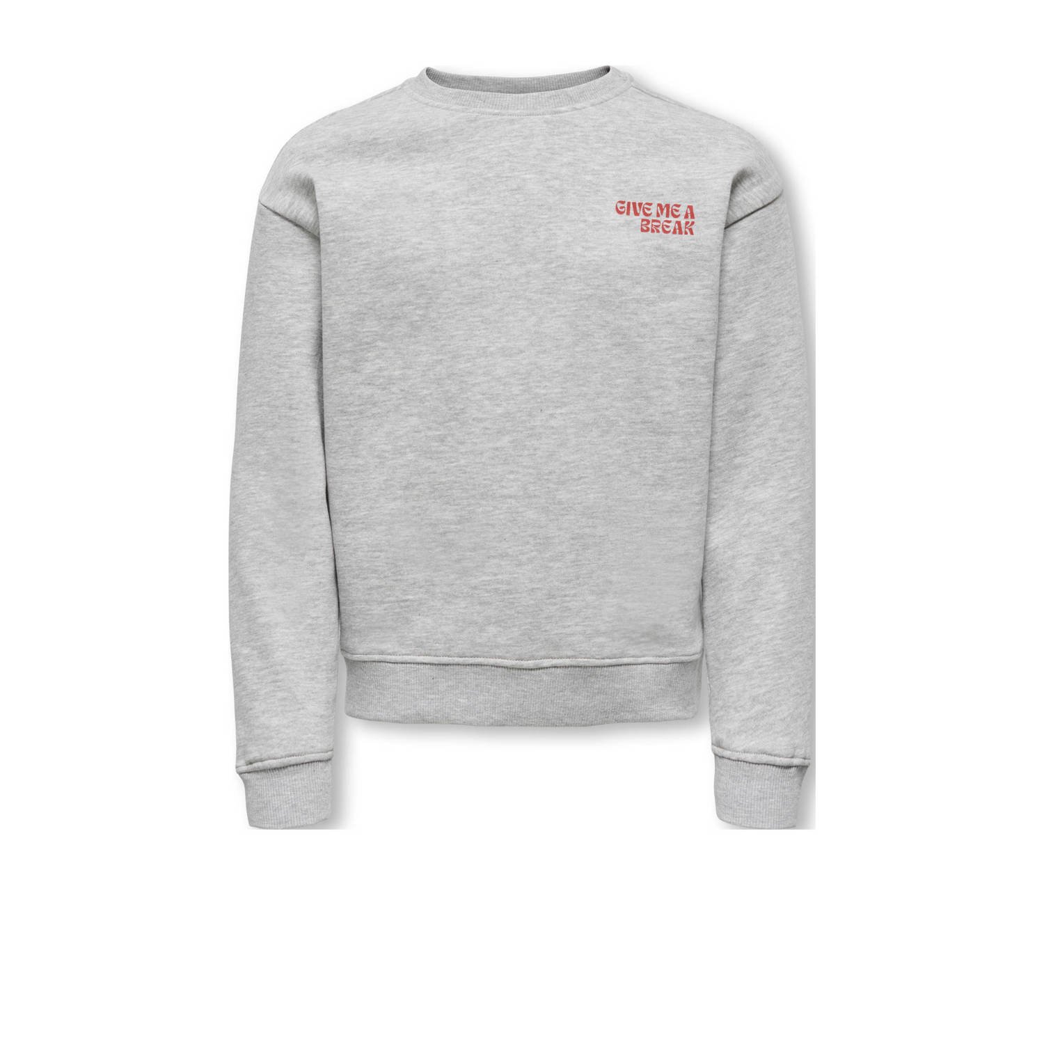 ONLY KIDS sweater grijs melange