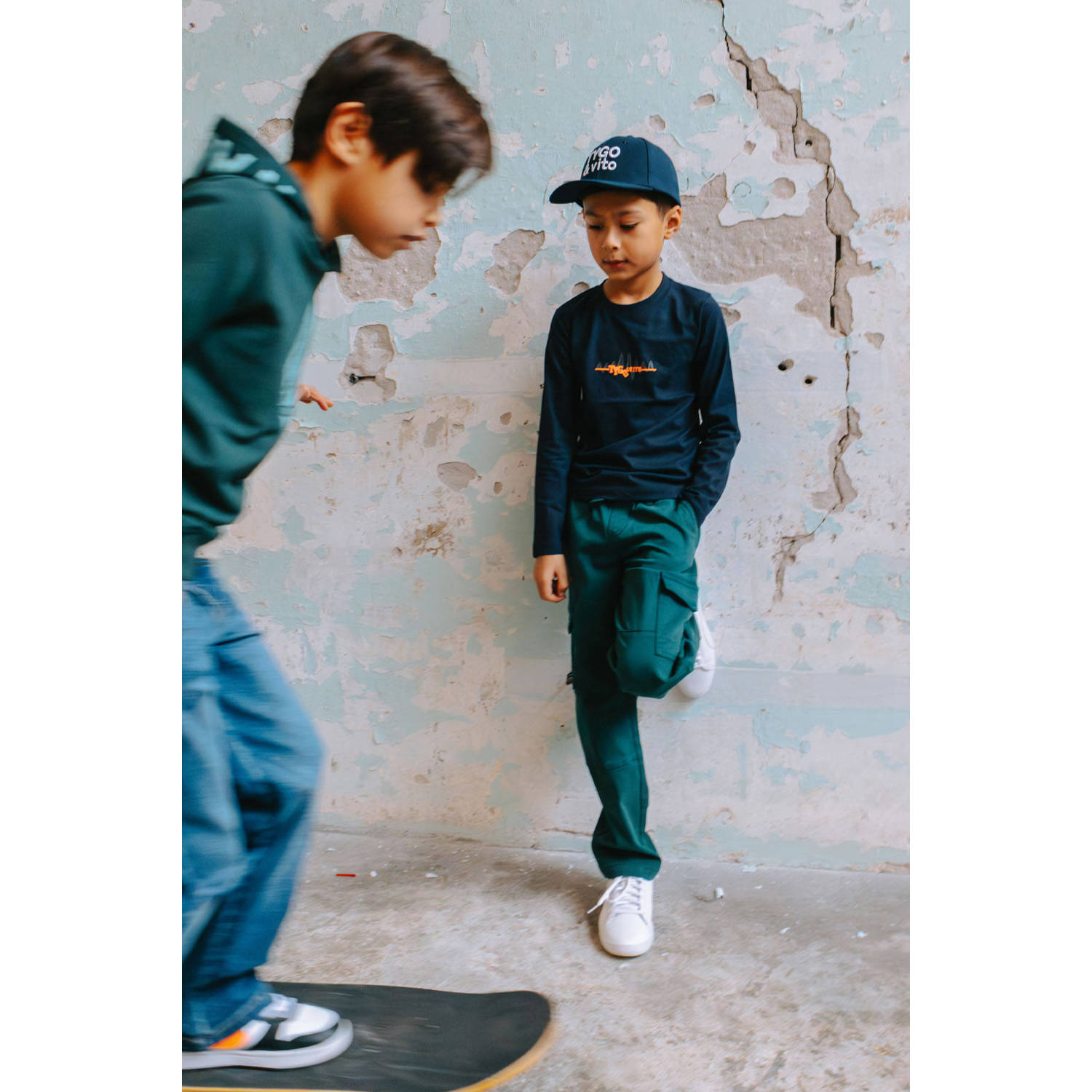TYGO & vito longsleeve donkerblauw