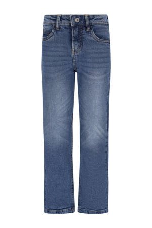 regular waist regular fit jeans medium blue denim