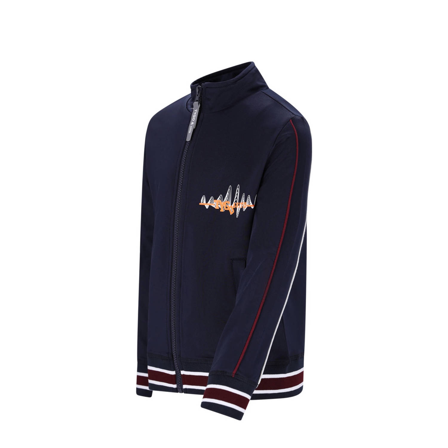 TYGO & vito sweatvest donkerblauw