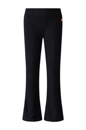fluwelen flared flared broek zwart