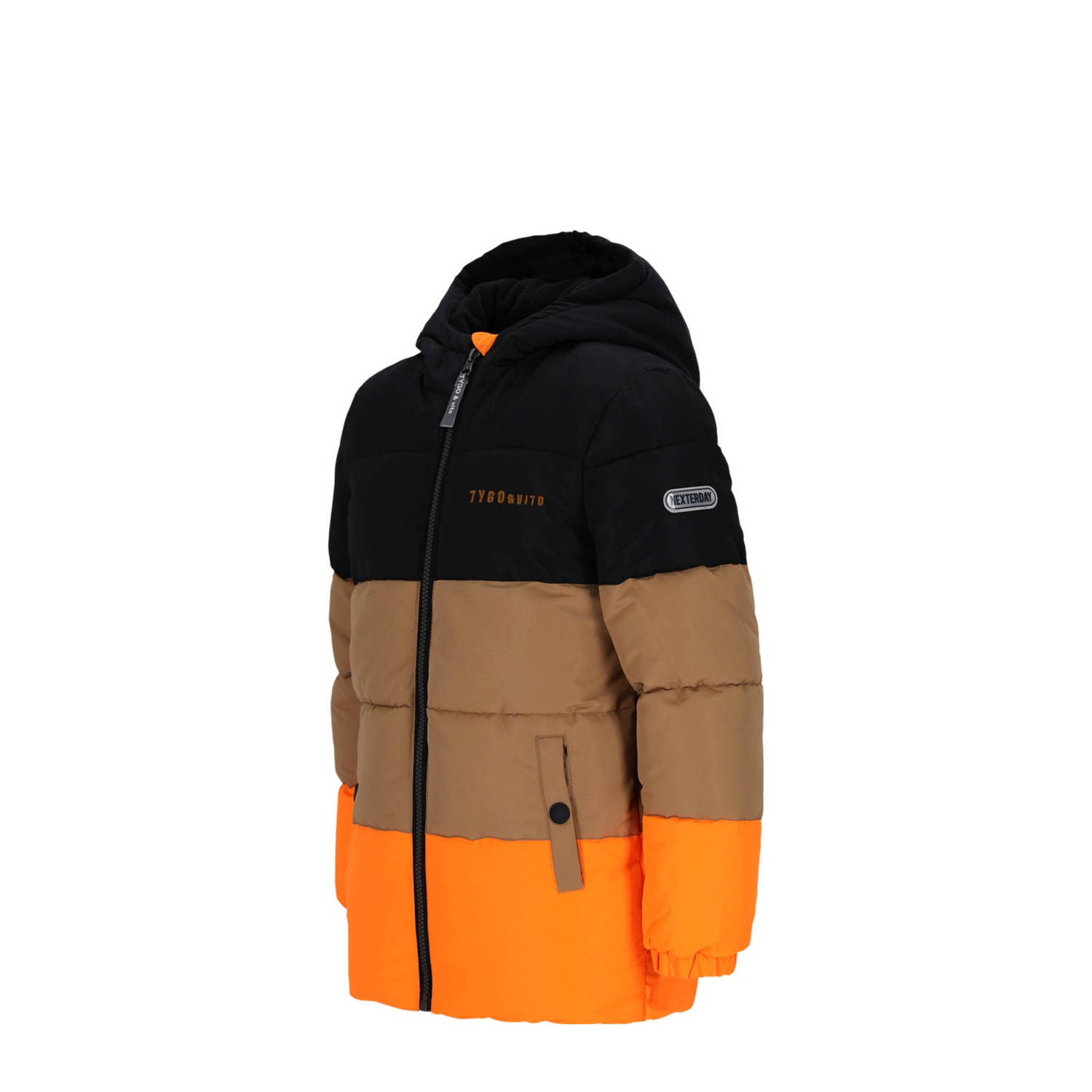 TYGO & vito gewatteerde jas winter oranje