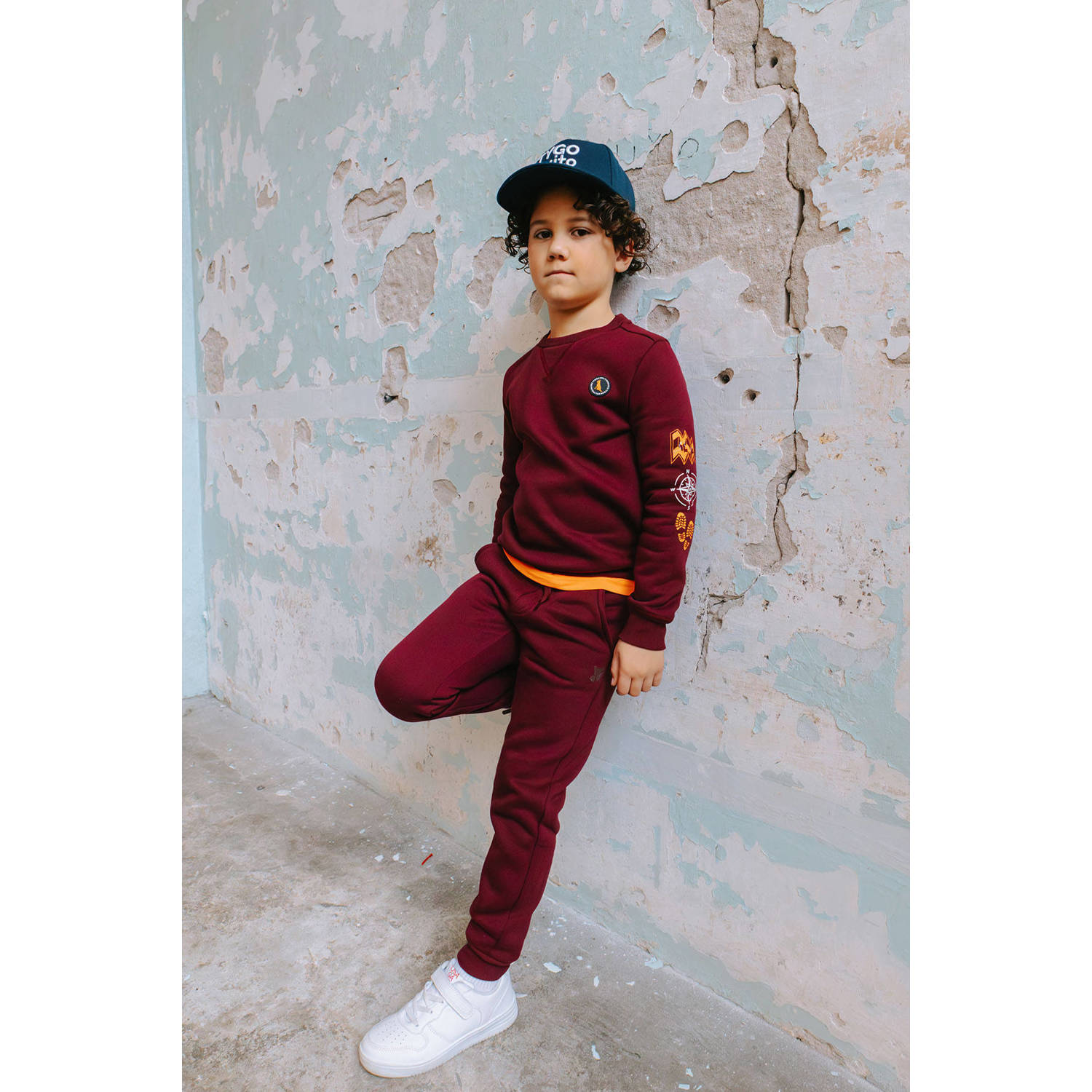 TYGO & vito regular sweatpant donkerrood