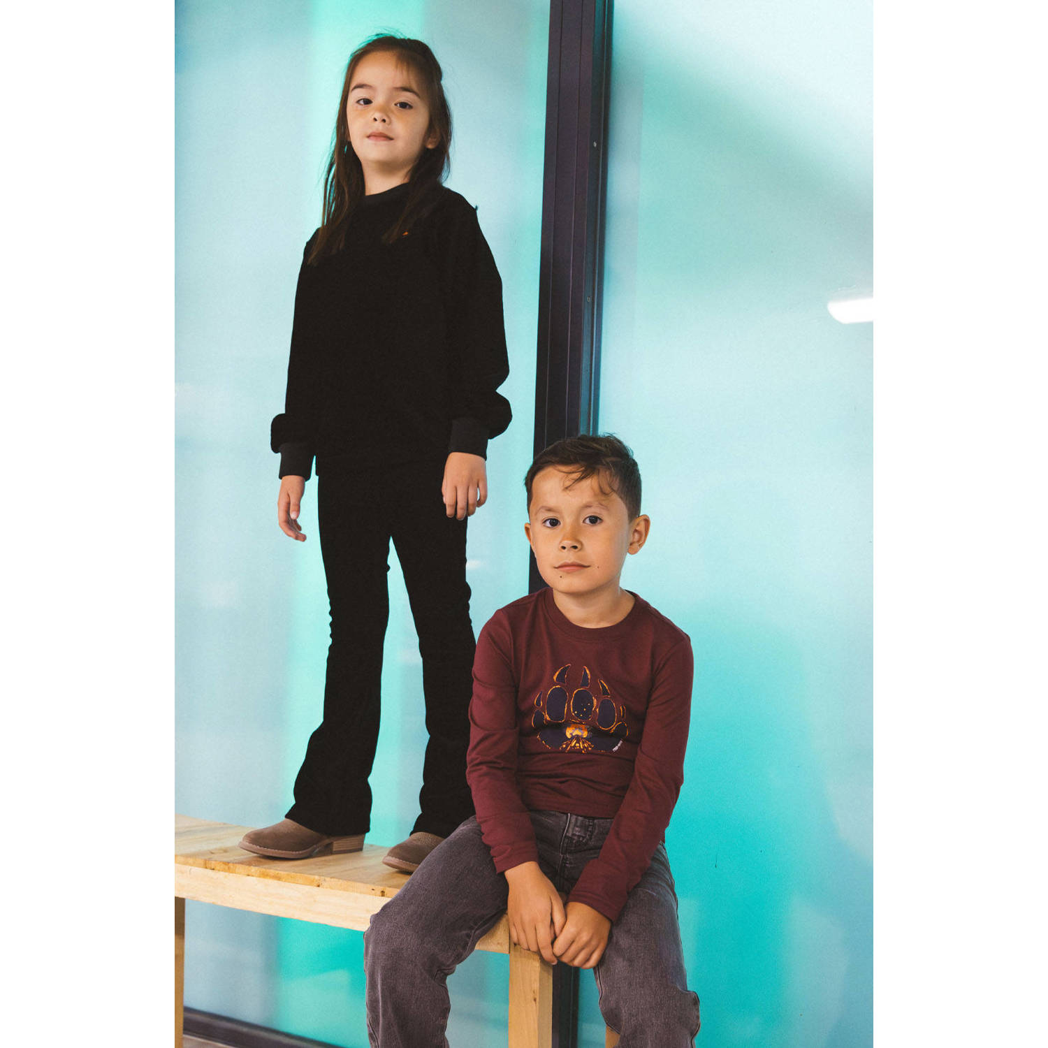 TYGO & vito longsleeve donkerrood