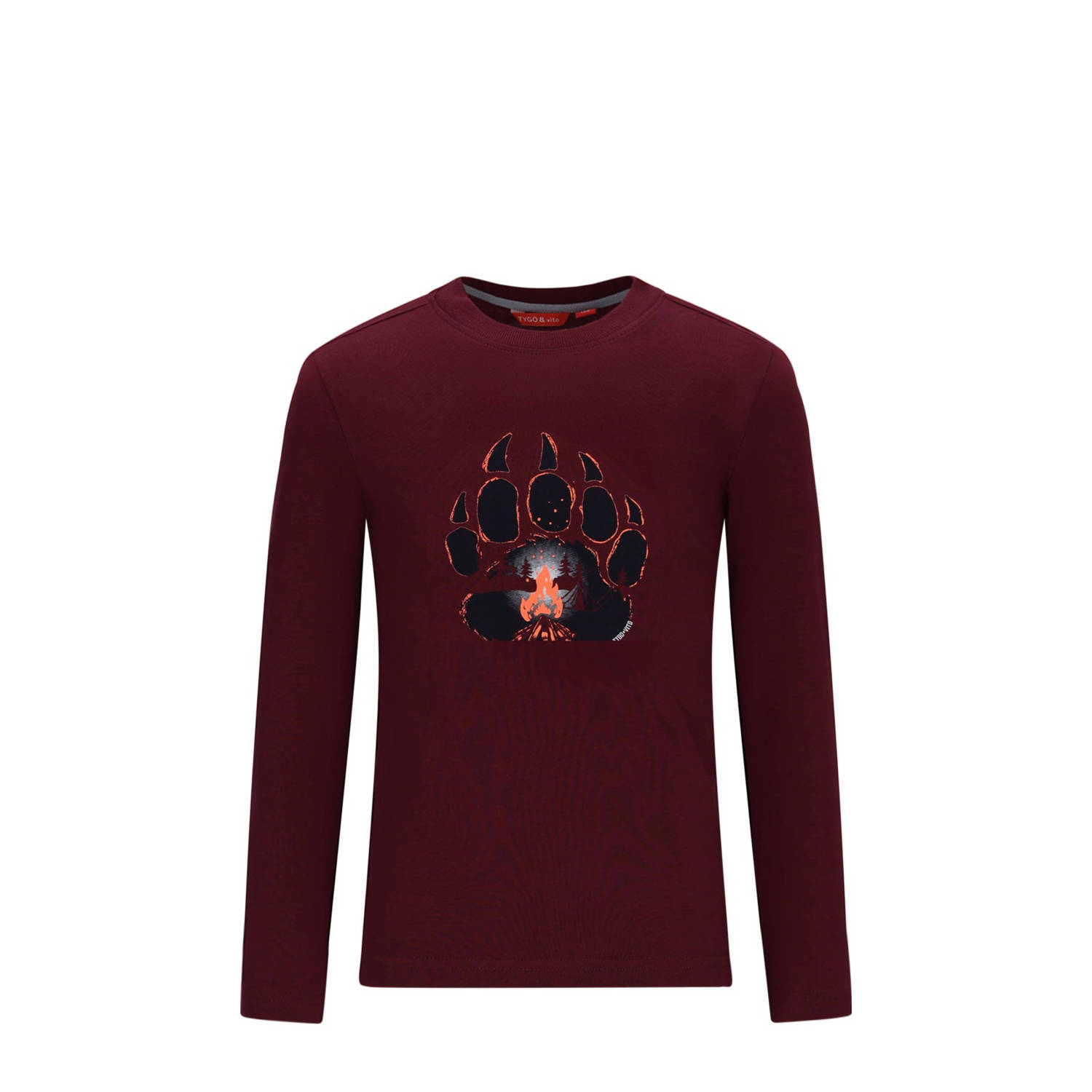 TYGO & vito longsleeve donkerrood