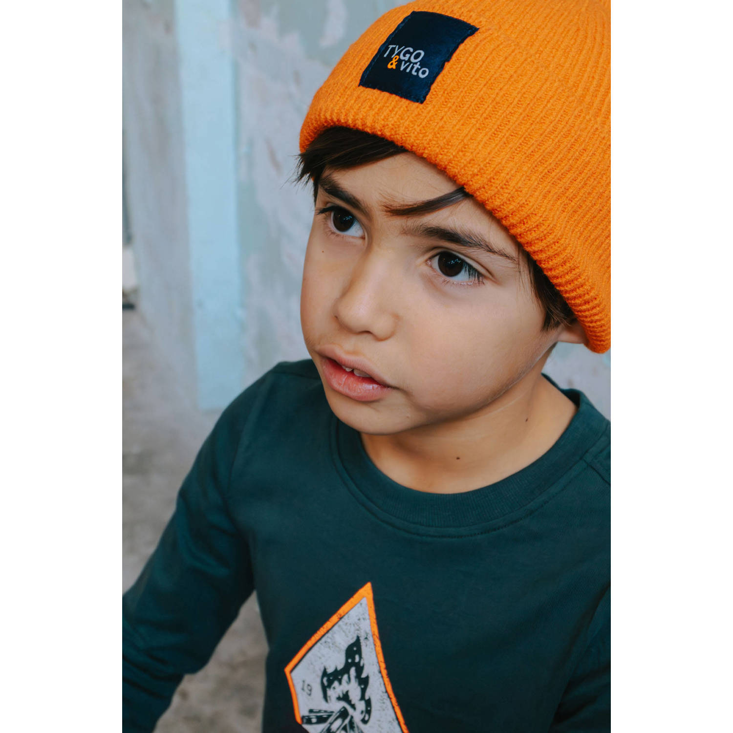 TYGO & vito longsleeve donkergroen