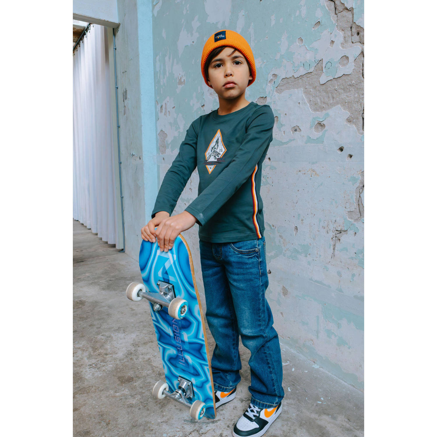 TYGO & vito longsleeve donkergroen