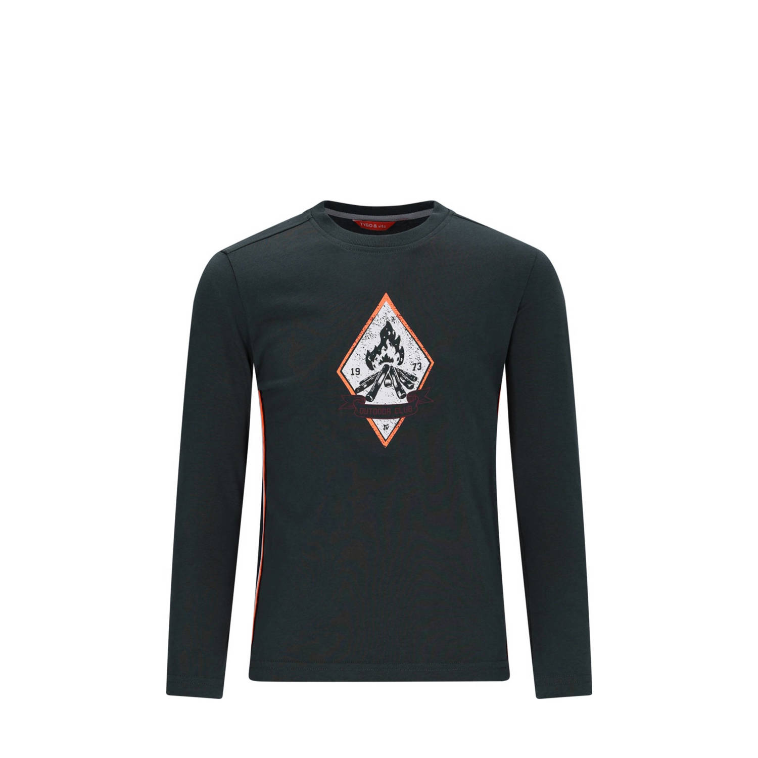 TYGO & vito longsleeve donkergroen