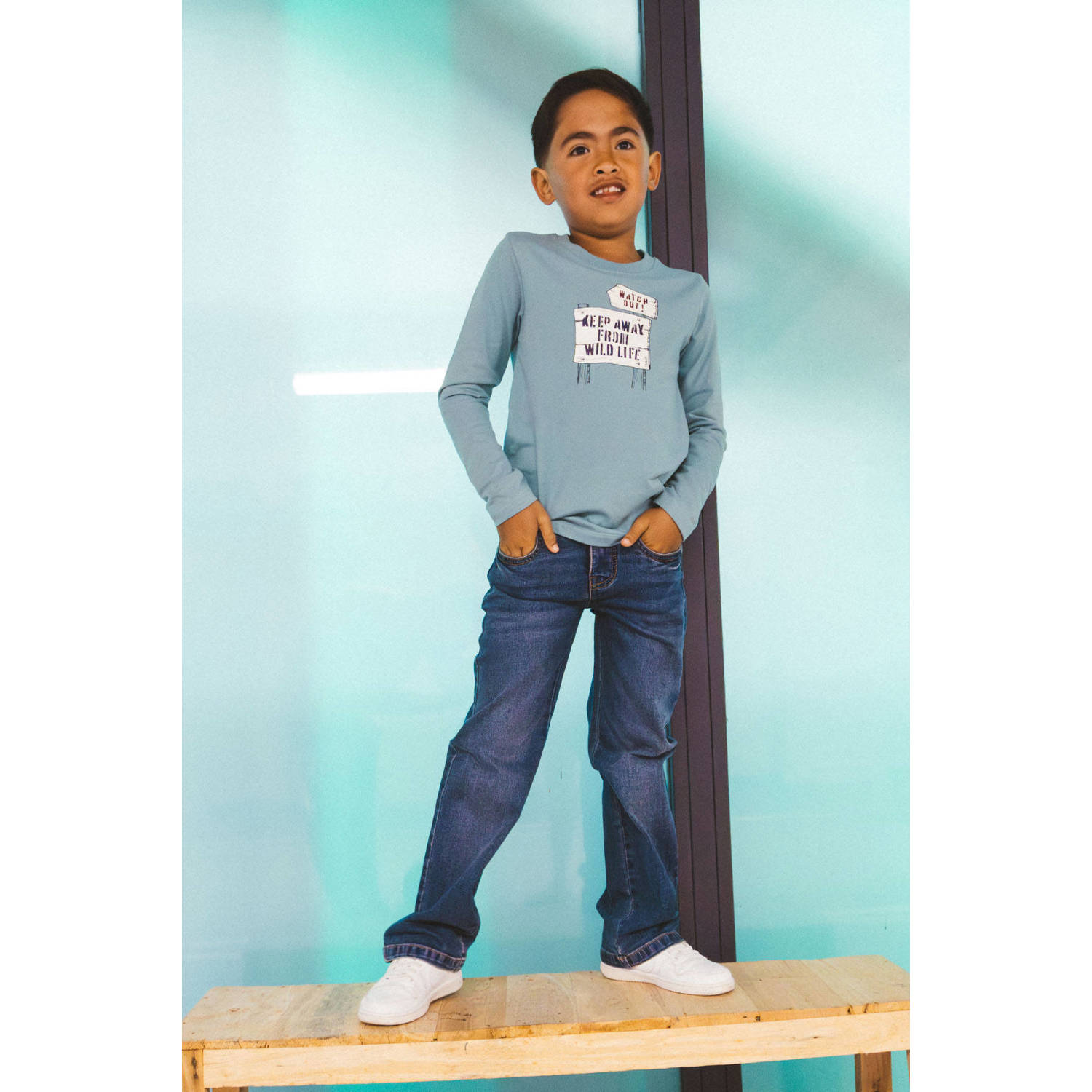TYGO & vito longsleeve lichtblauw