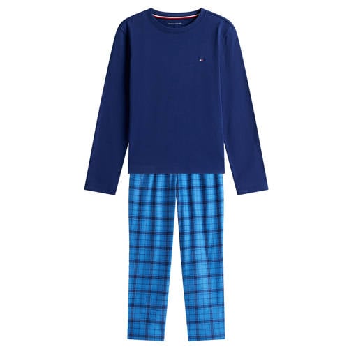 Tommy Hilfiger pyjamabroek met ruit blauw afbeelding