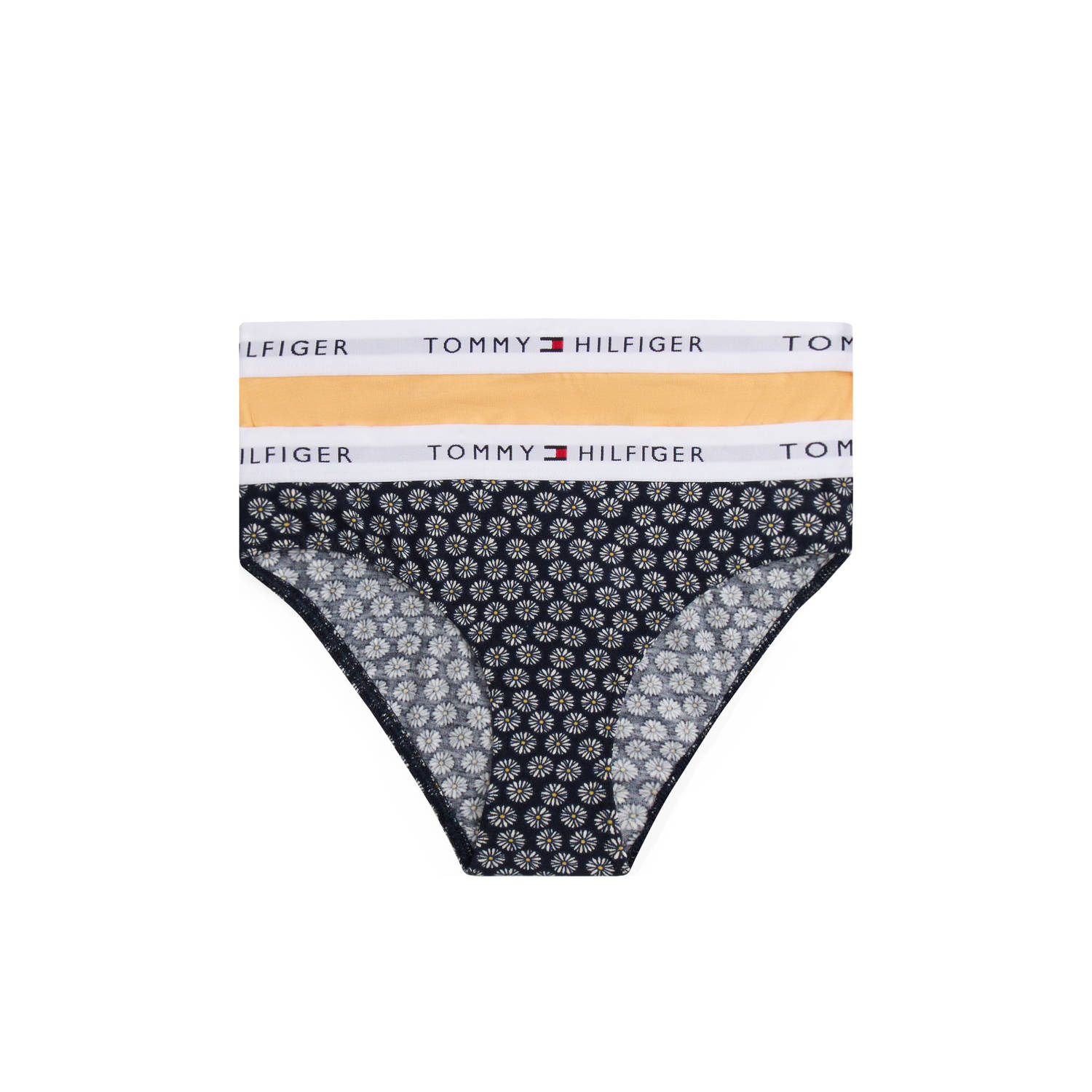 Tommy Hilfiger slip (set van 2) geel zwart wit
