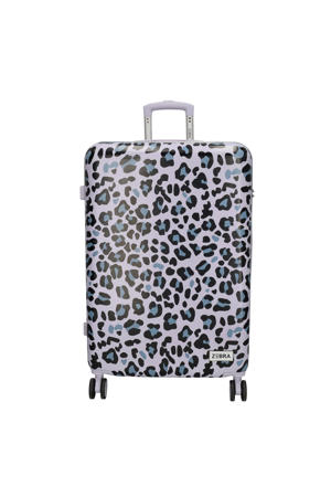  trolley Animal 78 cm. met panterprint lila