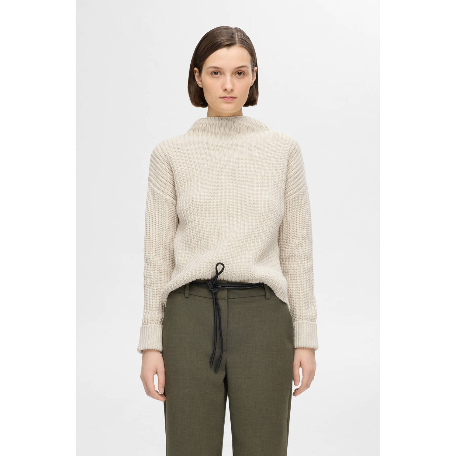 SELECTED FEMME gebreide trui beige