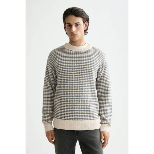 Scotch & Soda trui met ingebreid patroon grijs afbeelding
