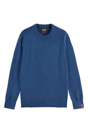 gebreide trui met wol blauw