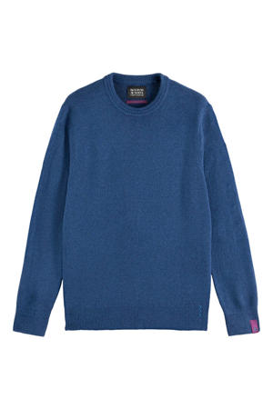 gebreide trui met wol blauw