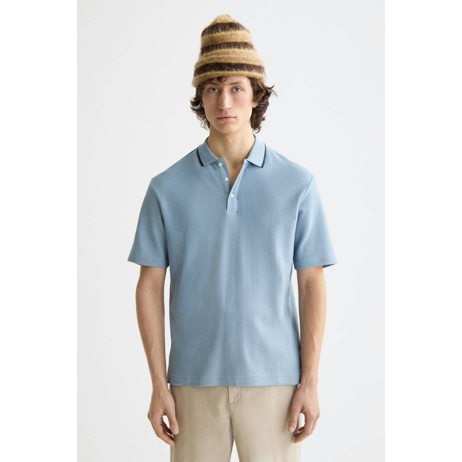 Scotch & Soda relaxed polo blauw