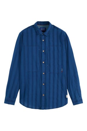 casual overhemd donkerblauw