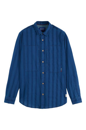 casual overhemd donkerblauw
