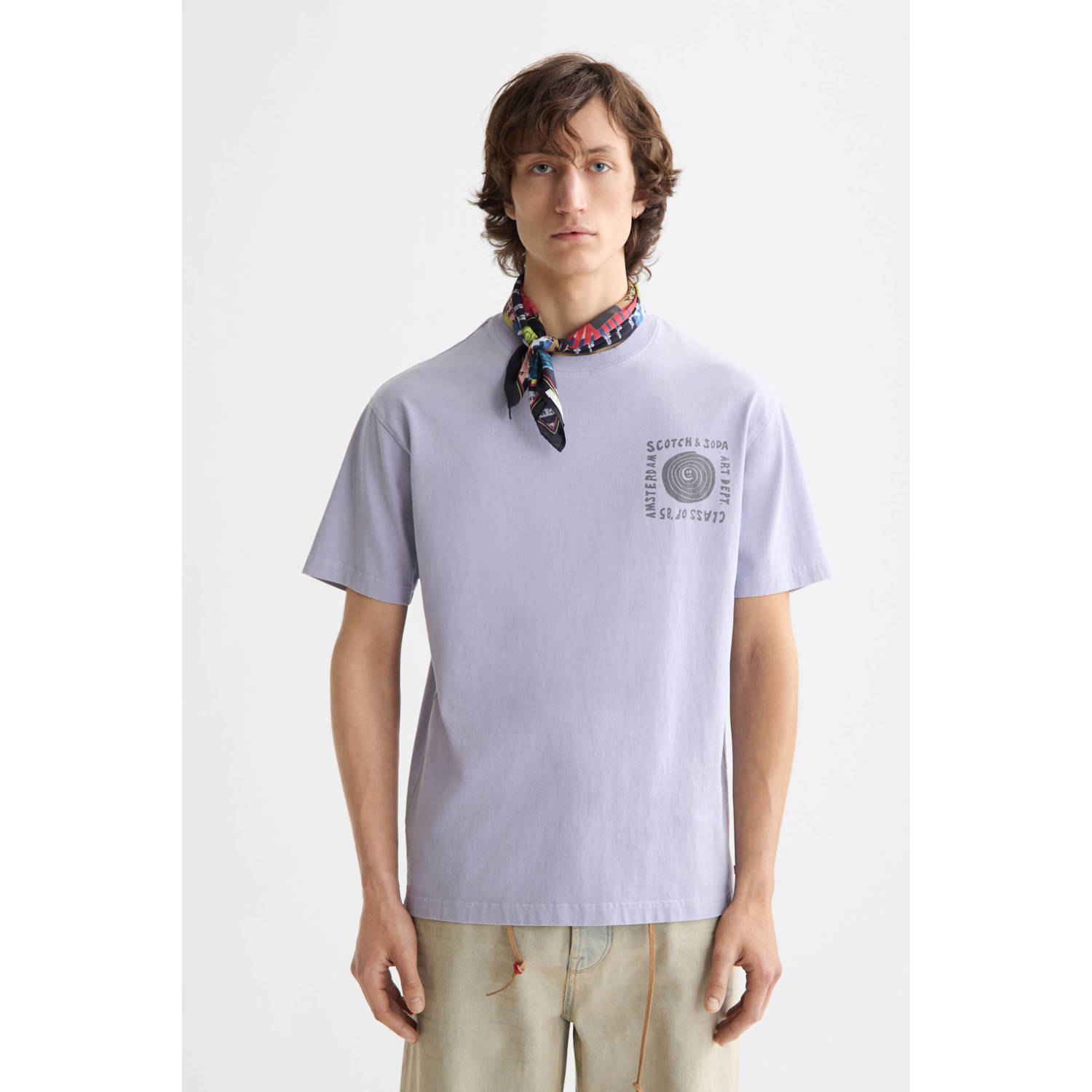 Scotch & Soda Relaxed fit T-shirt van puur katoen met logoprint